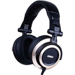 硕美科v1 头戴式 监听耳机 hifi音乐耳机 重低音 黑金色耳机产品图片1