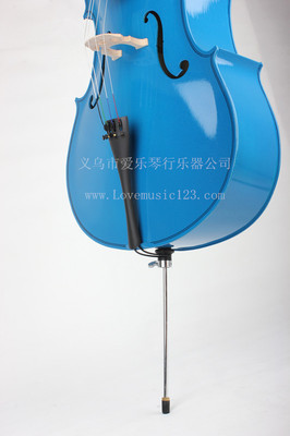 4/4蓝色大提琴 实木配件与西洋乐器的完美融合